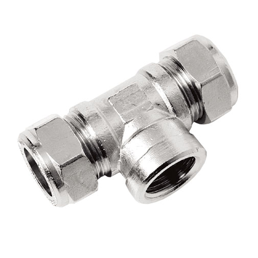 Tê redução bicone Flowflex 15 mm x 1/2" F x 15 mm Tê redução bicone Flowflex 15 mm x 1/2" F x 15 mm