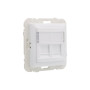 Aro Efapel Série Logus 90 branco com módulo duplo para conetores RJ 45