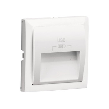Centro Efapel Série Logus 90 branco para carregador duplo USB Centro Efapel Série Logus 90 branco para carregador duplo USB