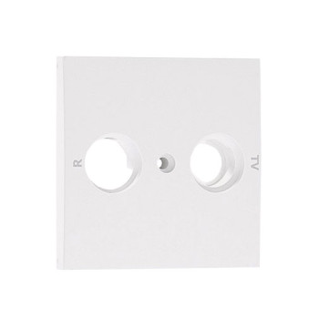 Centro Efapel Série Logus 90 branco para tomada multimarca R-TV 2 saídas Centro Efapel Série Logus 90 branco para tomada multimarca R-TV 2 saídas