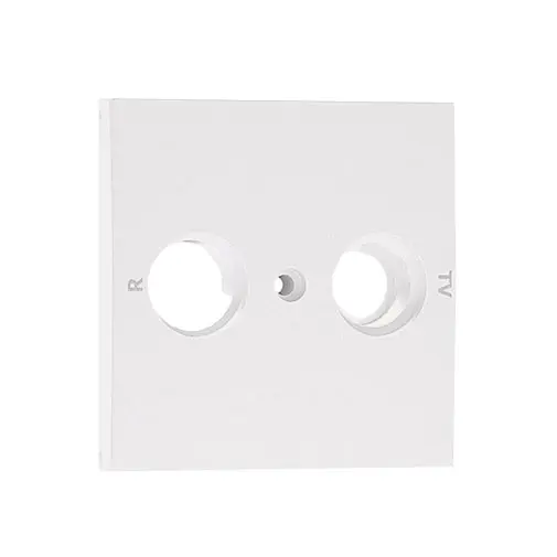 Centro Efapel Série Logus 90 branco para tomada multimarca R-TV 2 saídas Centro Efapel Série Logus 90 branco para tomada multimarca R-TV 2 saídas