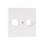 Centro Efapel Série Logus 90 branco para tomada multimarca R-TV 2 saídas