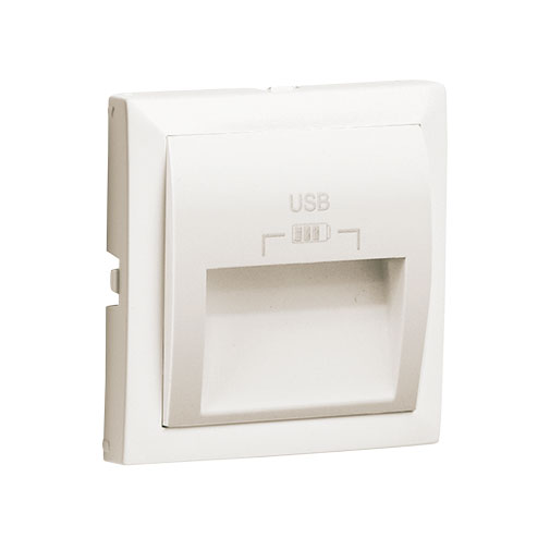 Centro Efapel Série Logus 90 marfim para carregador duplo USB Centro Efapel Série Logus 90 marfim para carregador duplo USB