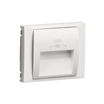Centro Efapel Série Sirius 70 branco para carregador duplo USB Centro Efapel Série Sirius 70 branco para carregador duplo USB
