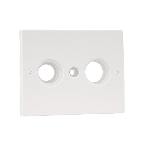 Centro Efapel Série Sirius 70 branco para tomada multimarca R-TV 2 saídas Centro Efapel Série Sirius 70 branco para tomada multimarca R-TV 2 saídas