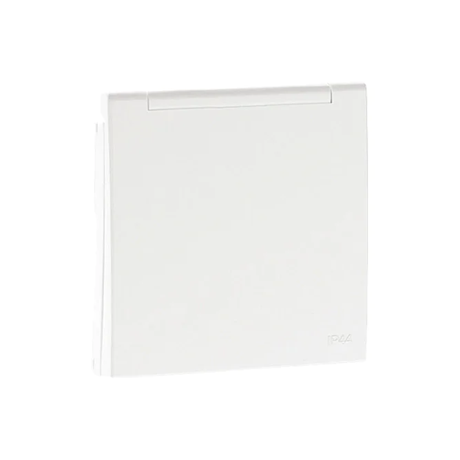 Centro schuko Efapel Série Logus 90 branco IP 44 com tampa e obturador Centro schuko Efapel Série Logus 90 branco IP 44 com tampa e obturador