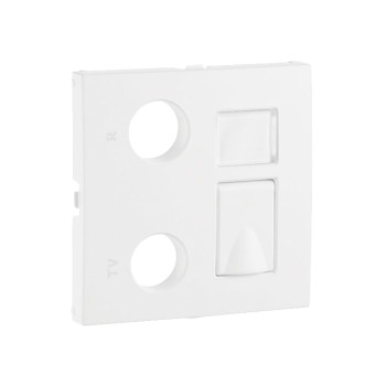 Centro tomada mista Efapel Série Logus 90 marfim R-TV-RJ 45/R-TV-RJ 45-FO Centro tomada mista Efapel Série Logus 90 marfim R-TV-RJ 45/R-TV-RJ 45-FO