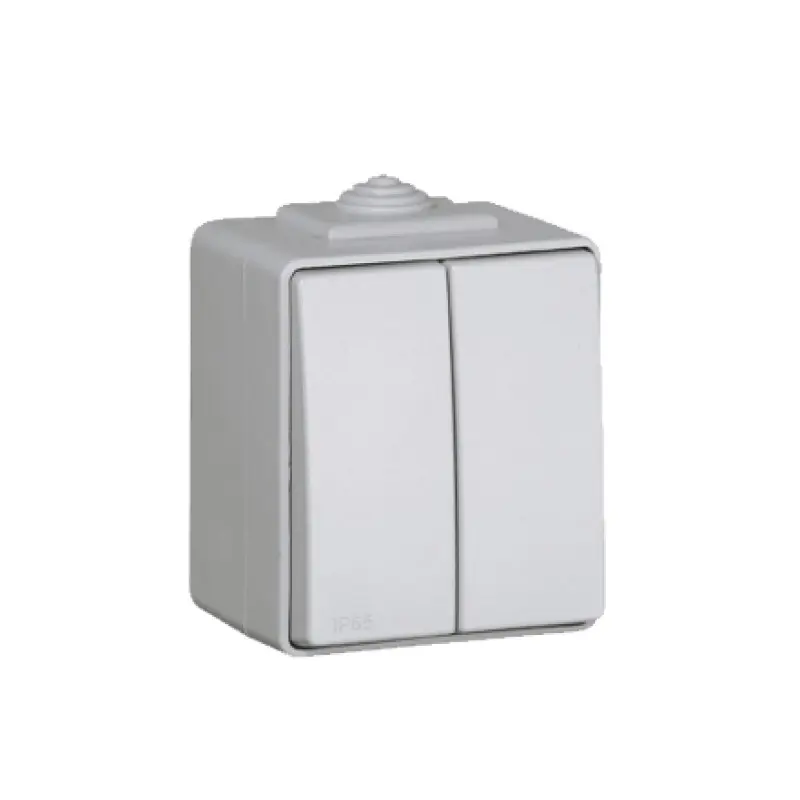 Comutador escada duplo Efapel Série 48 cinzento Comutador escada duplo Efapel Série 48 cinzento