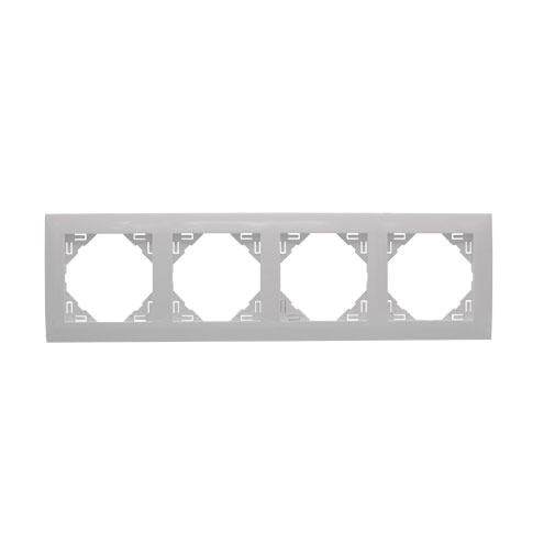 Espelho quádruplo horizontal Efapel Série Sirius 70 branco Espelho quádruplo horizontal Efapel Série Sirius 70 branco