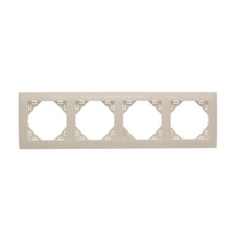 Espelho quádruplo horizontal Efapel Série Sirius 70 marfim Espelho quádruplo horizontal Efapel Série Sirius 70 marfim