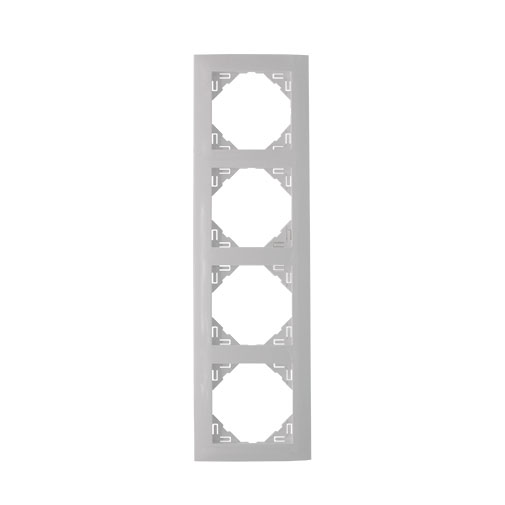 Espelho quádruplo vertical Efapel Série Sirius 70 branco Espelho quádruplo vertical Efapel Série Sirius 70 branco