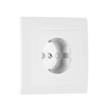 Espelho schuko monobloco Efapel Série Logus 90 branco com obturador Espelho schuko monobloco Efapel Série Logus 90 branco com obturador