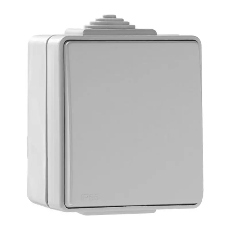 Interruptor unipolar Efapel Série 48 estanque IP65 cinzento Interruptor unipolar Efapel Série 48 estanque IP65 cinzento