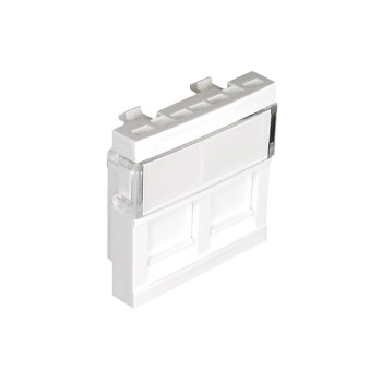 Módulo duplo Efapel Série Quadro 45 2 módulos branco para conetores RJ 45 Módulo duplo Efapel Série Quadro 45 2 módulos branco para conetores RJ 45