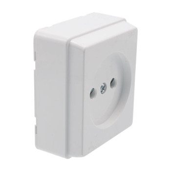 Tomada Efapel Série 3700 2P branca com obturador