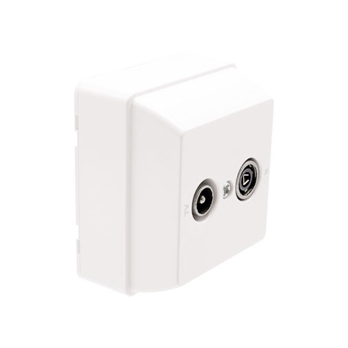 Tomada Efapel Série 3700 R-TV equalizada terminal/estrela branca Tomada Efapel Série 3700 R-TV equalizada terminal/estrela branca
