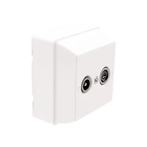 Tomada Efapel Série 3700 R-TV equalizada terminal/estrela branca