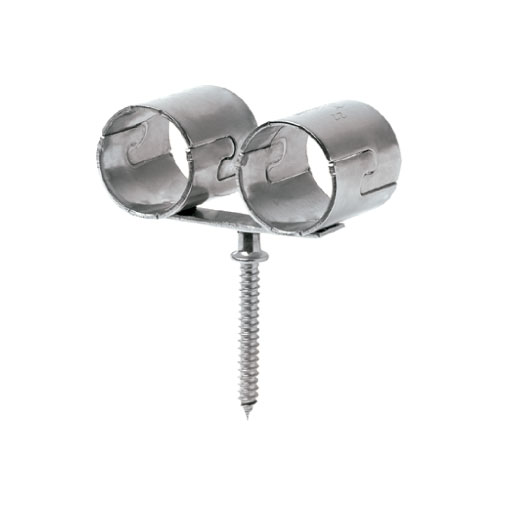 Abraçadeira dupla 12 mm para tubo inox Abraçadeira dupla 12 mm para tubo inox