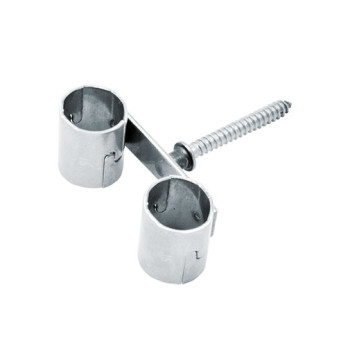 Abraçadeira dupla 15 mm para tubo inox