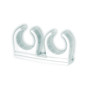 Abraçadeira dupla PP 20-22 mm branca