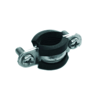 Abraçadeira isofónica M6 18 mm com borracha