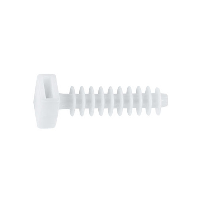 Bucha fixação abraçadeira 8 mm branca Bucha fixação abraçadeira 8 mm branca
