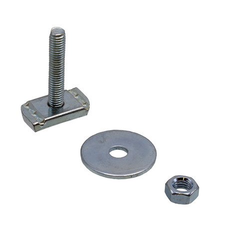 Parafuso M8 x 30 mm para calha perfurada 27 x 18 x 1,25 mm Parafuso M8 x 30 mm para calha perfurada 27 x 18 x 1,25 mm