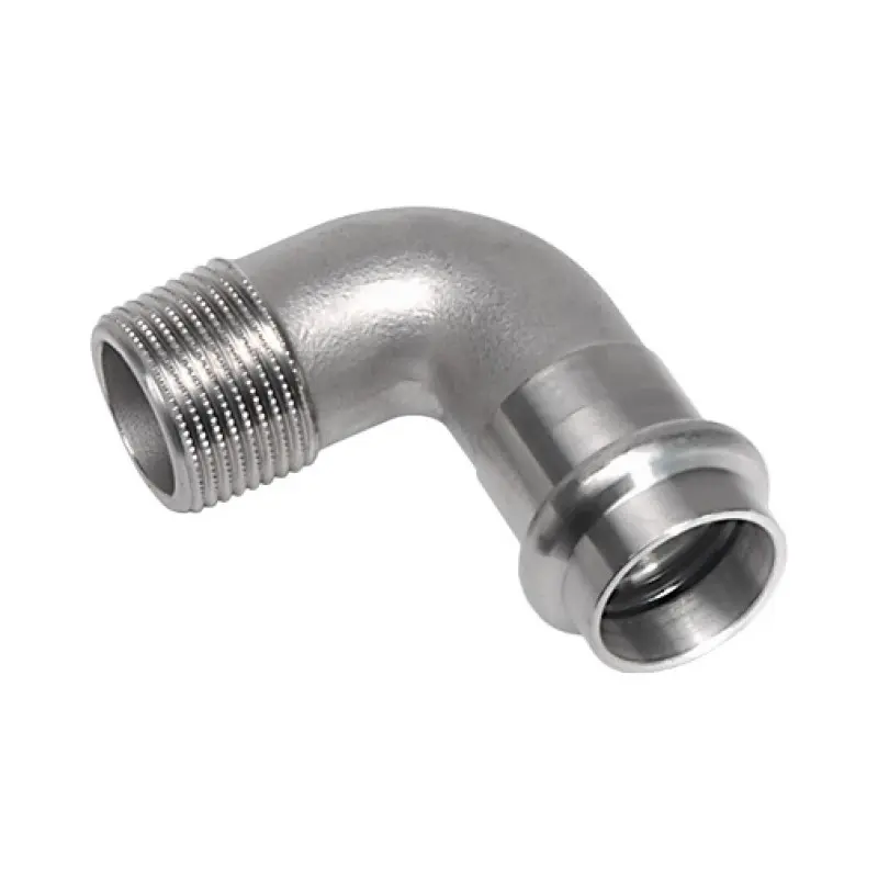 Joelho transição 90º press Sanha Nirosan 9092AG 22 mm x 3/4" M Joelho transição 90º press Sanha Nirosan 9092AG 22 mm x 3/4" M