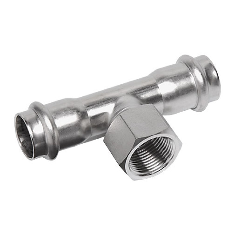 Tê transição press Sanha Nirosan 9130G 18 mm x 1/2" F x 18 mm Tê transição press Sanha Nirosan 9130G 18 mm x 1/2" F x 18 mm
