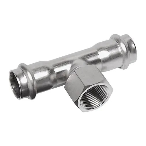 Tê transição press Sanha Nirosan 9130G 28 mm x 1" F x 28 mm Tê transição press Sanha Nirosan 9130G 28 mm x 1" F x 28 mm