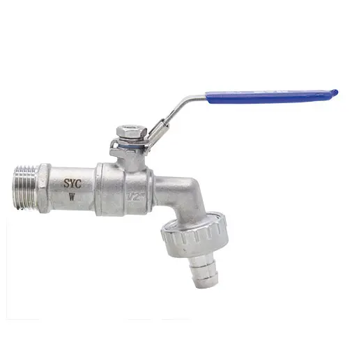 Torneira esfera inox 1/2" com junção para jardim