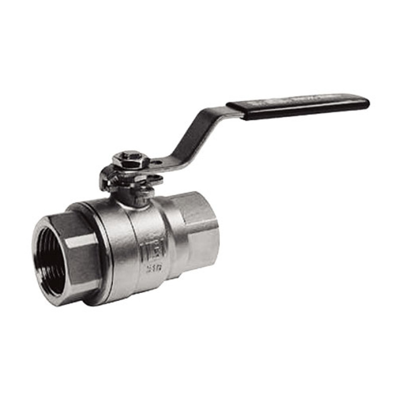 Válvula esfera inox 1.1/2" F com 2 corpos roscados Válvula esfera inox 1.1/2" F com 2 corpos roscados