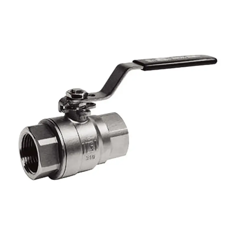 Válvula esfera inox 1.1/4" F com 2 corpos roscados