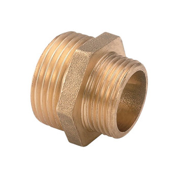 Casquilho duplo latão 1/2" x 3/8" x 10 mm cromado