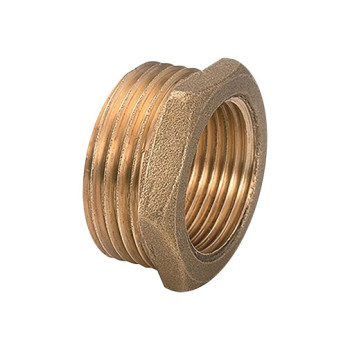 Casquilho latão 1/2" x 1/4" cromado com porca