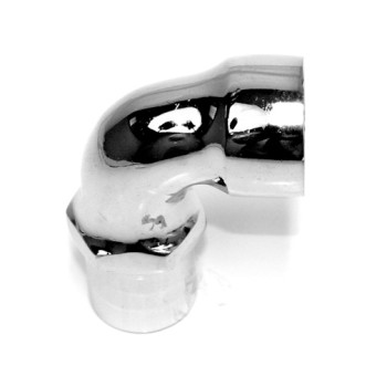 Curva latão 1/2" F x 3/8" F cromada