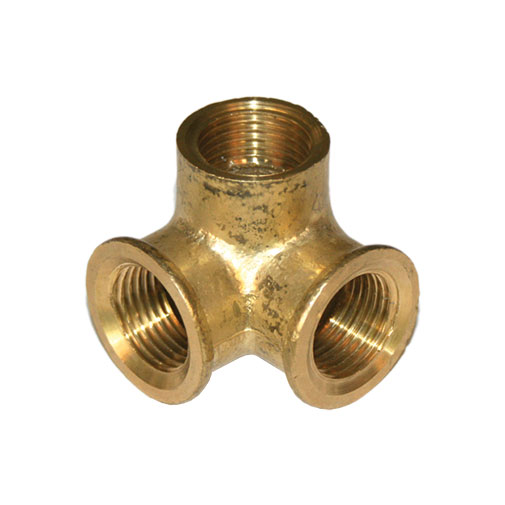 Joelho 3 vias latão 1/2" Joelho 3 vias latão 1/2"