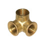 Joelho 3 vias latão 1"