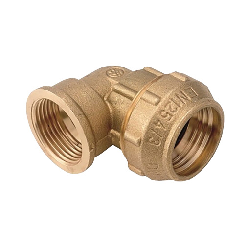 Joelho 90º de aperto latão 3/4" F x 25 mm Joelho 90º de aperto latão 3/4" F x 25 mm