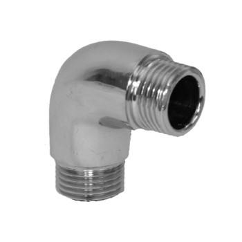 Joelho latão 1/2" MM cromado