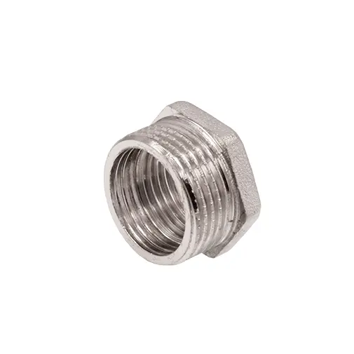 Porca redução latão Eco 3/4" M x 1/2" F cromada Porca redução latão Eco 3/4" M x 1/2" F cromada