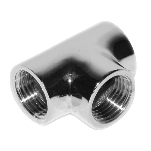 Tê latão 1/2" FFF cromado Tê latão 1/2" FFF cromado