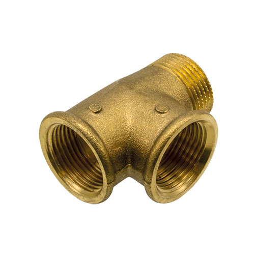 Tê latão 3/4" MFF para coletor distribuição Tê latão 3/4" MFF para coletor distribuição