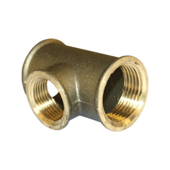 Tê redução latão 3/4" F x 1/2" F x 3/4" F