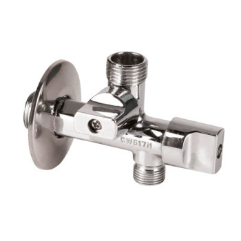 Torneira esquadria dupla 1/2" x 3/4" x 3/4"