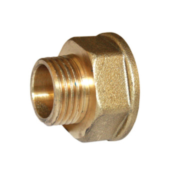União redução sextavada latão 1/2" M x 3/4" F União redução sextavada latão 1/2" M x 3/4" F