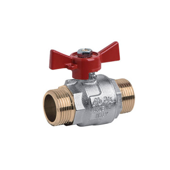 Válvula esfera borboleta latão 3/4" MM Válvula esfera borboleta latão 3/4" MM