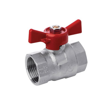Válvula esfera borboleta latão 3/8" FF Válvula esfera borboleta latão 3/8" FF