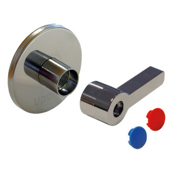 Manípulo reto Uponor cromado para válvula corte