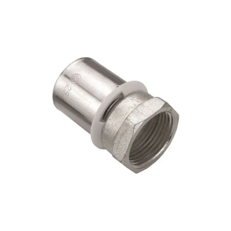 Casquilho press metálico 20 mm x 1/2" F com porca fixa Casquilho press metálico 20 mm x 1/2" F com porca fixa